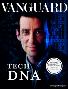 Vanguard cover featuring Tech DNA